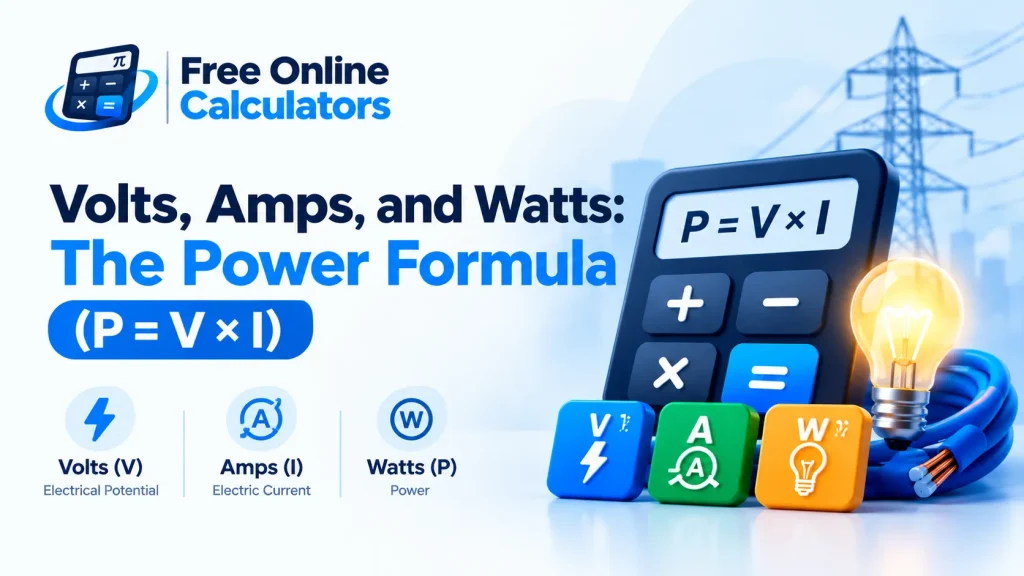 Volts, Amps, and Watts: The Power Formula (P = V × I)