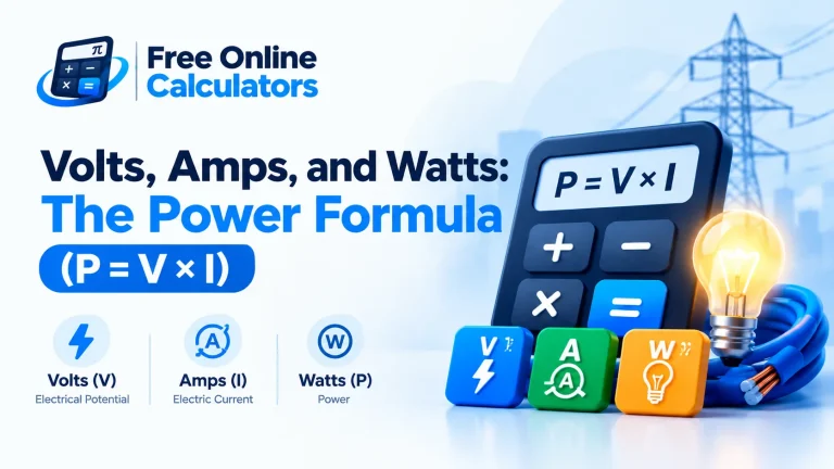 Volts, Amps, and Watts: The Power Formula (P = V × I)