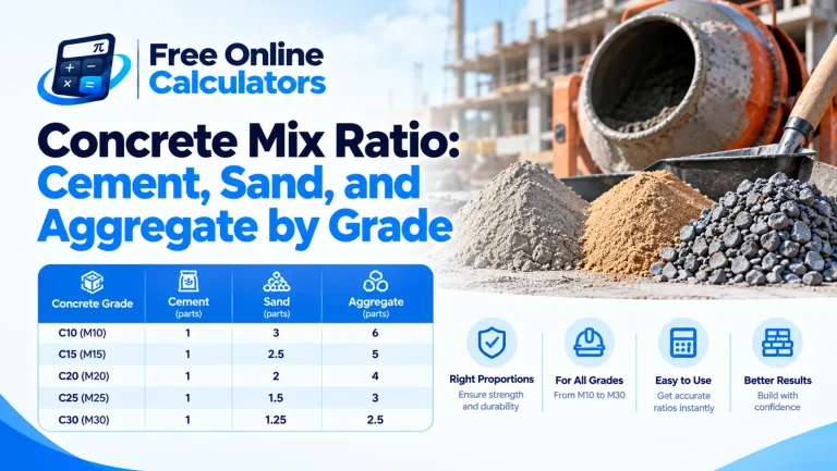 Concrete Mix Ratio: Cement, Sand, and Aggregate by Grade