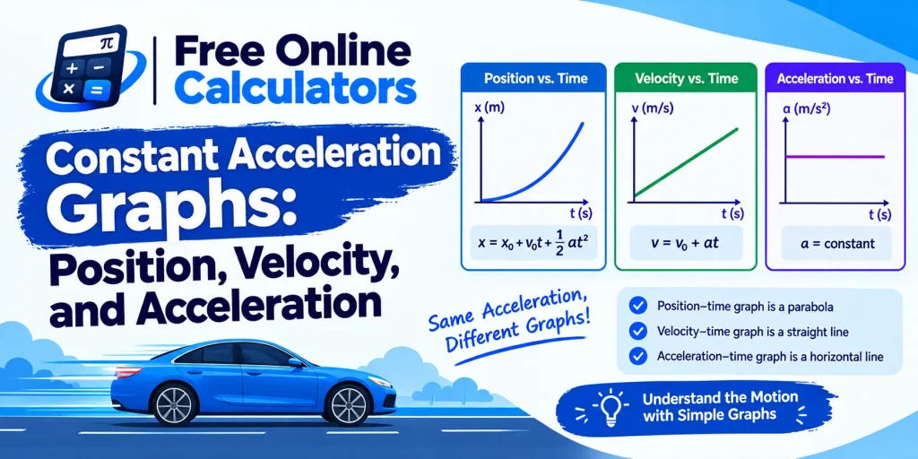 Constant Acceleration Graphs: Position, Velocity, and Acceleration