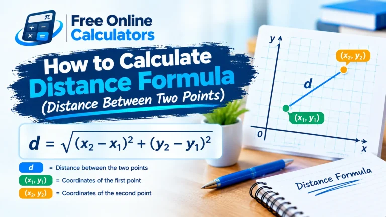 How to Calculate Distance Formula (Distance Between Two Points)