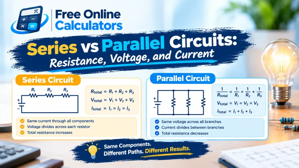 Series vs Parallel Circuits: Resistance, Voltage, and Current