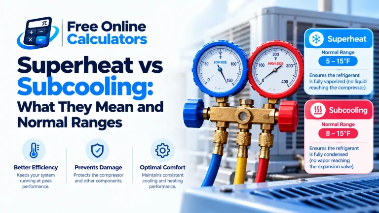 Superheat vs Subcooling: What They Mean and Normal Ranges