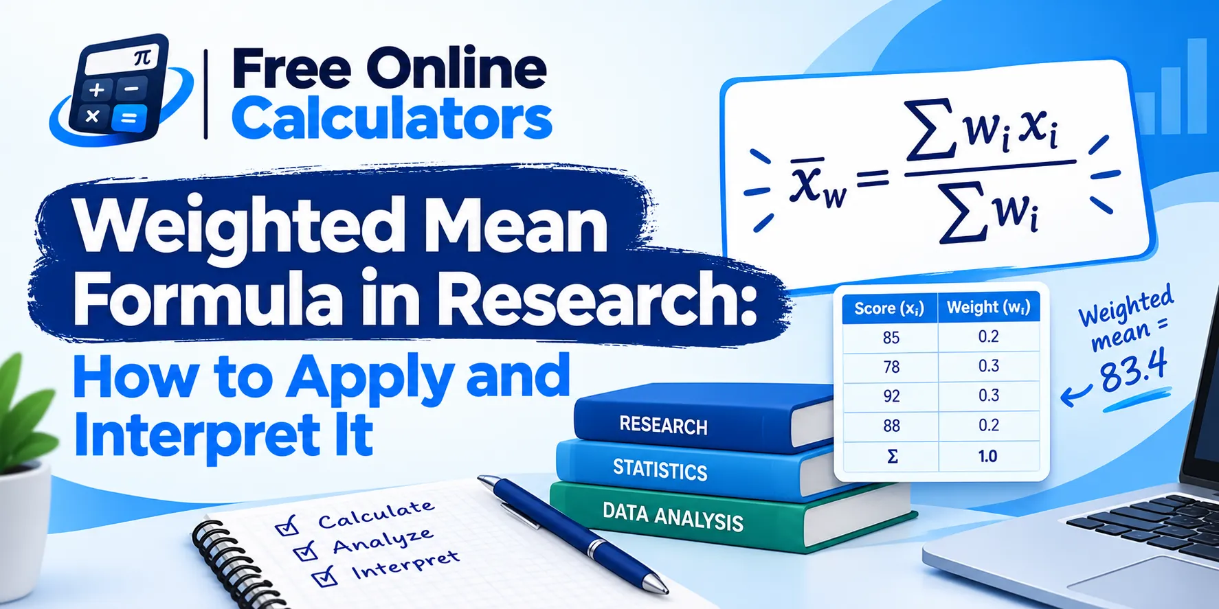 Weighted Mean Formula in Research: How to Apply and Interpret It