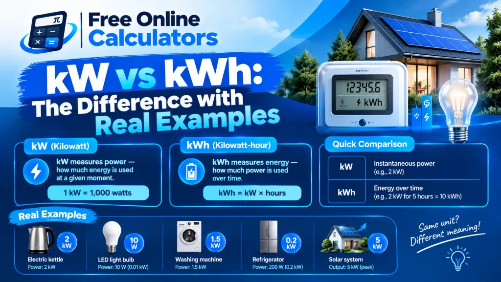 kW vs kWh: The Difference with Real Examples